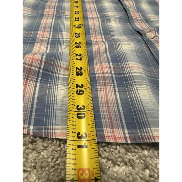 Peter Millar Men’s XL Short Sleeve Plaid Shirt Seaside Cotton Silk Blend - Picture 4 of 5